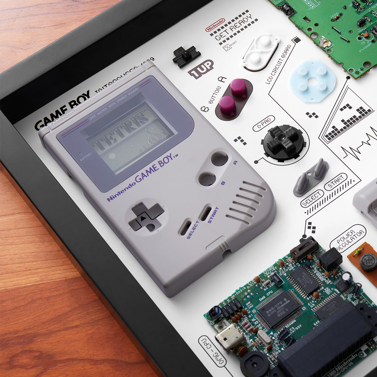 XreArt Nintendo Game Boy Original (1989)-Tetris Frame