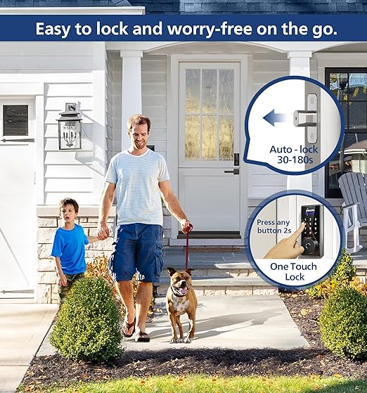 Philips Fingerprint Door Lock, Keyless Entry Door Lock, Electronic Door Lock, Touchscreen Keypad Deadbolt - Easy Installation and Set up