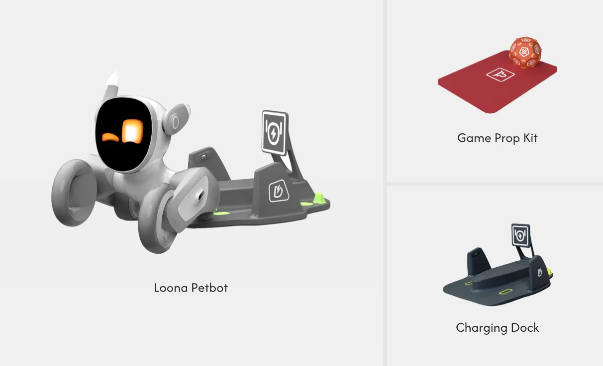 Loona Petbot Premium - Interactive AI Robot Companion with Facial Recognition, ChatGPT Integration, Smart Sensors & Games