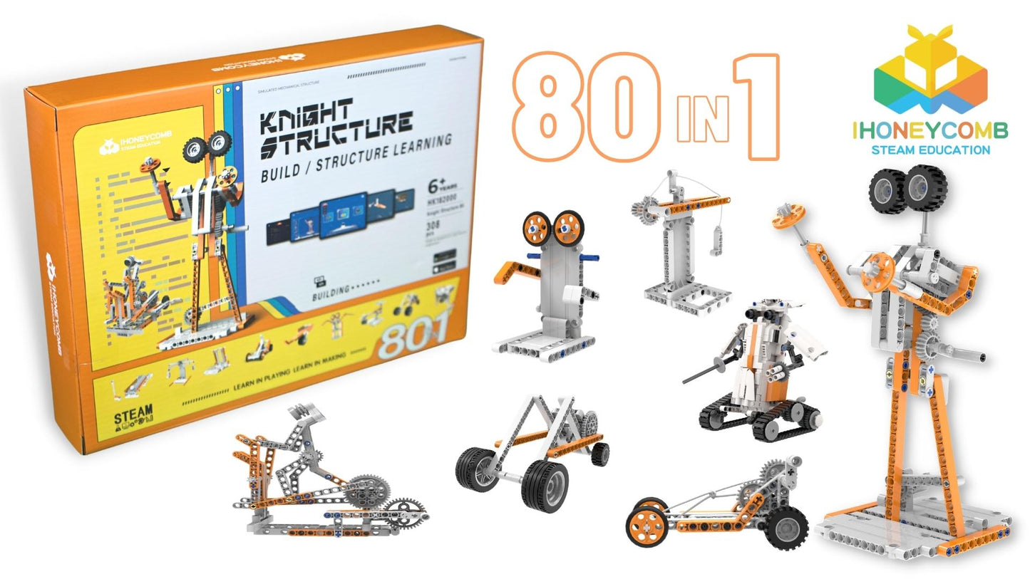 Knight Structure 80-in-1 Merchanic Building Toy for Kids 6+Years Old