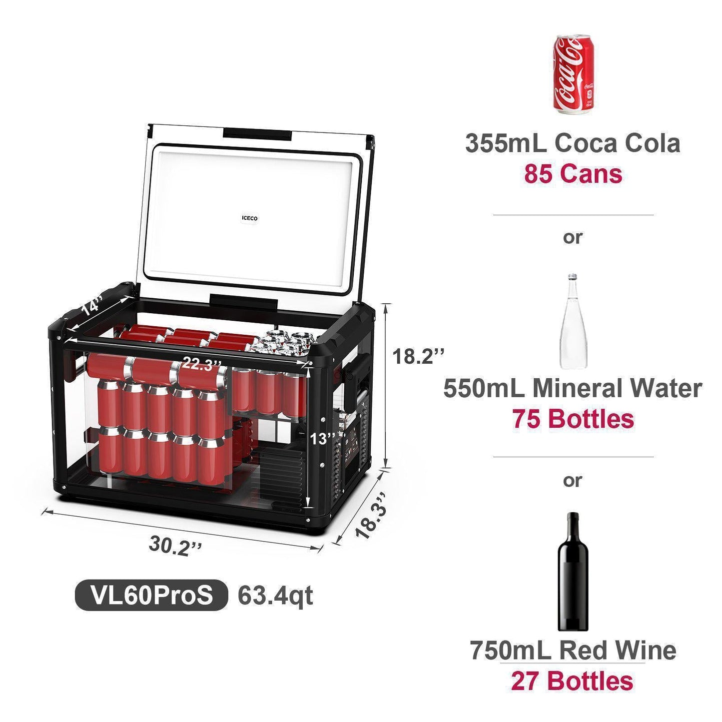 ICECO VL60ProS Single Zone Portable Fridge Freezer