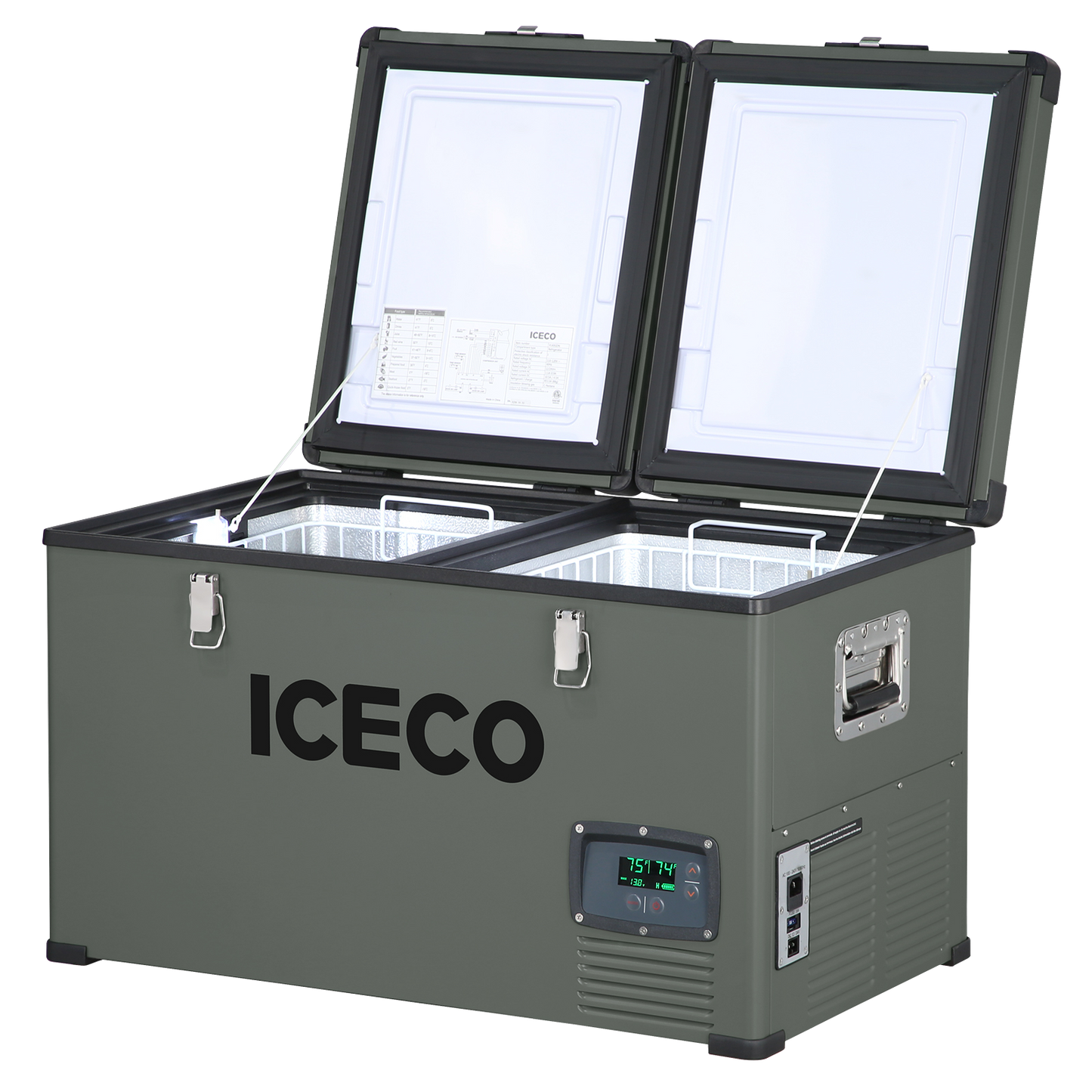 ICECO 63.4QT VL60 Dual 12V Portable Freezer Refrigerator