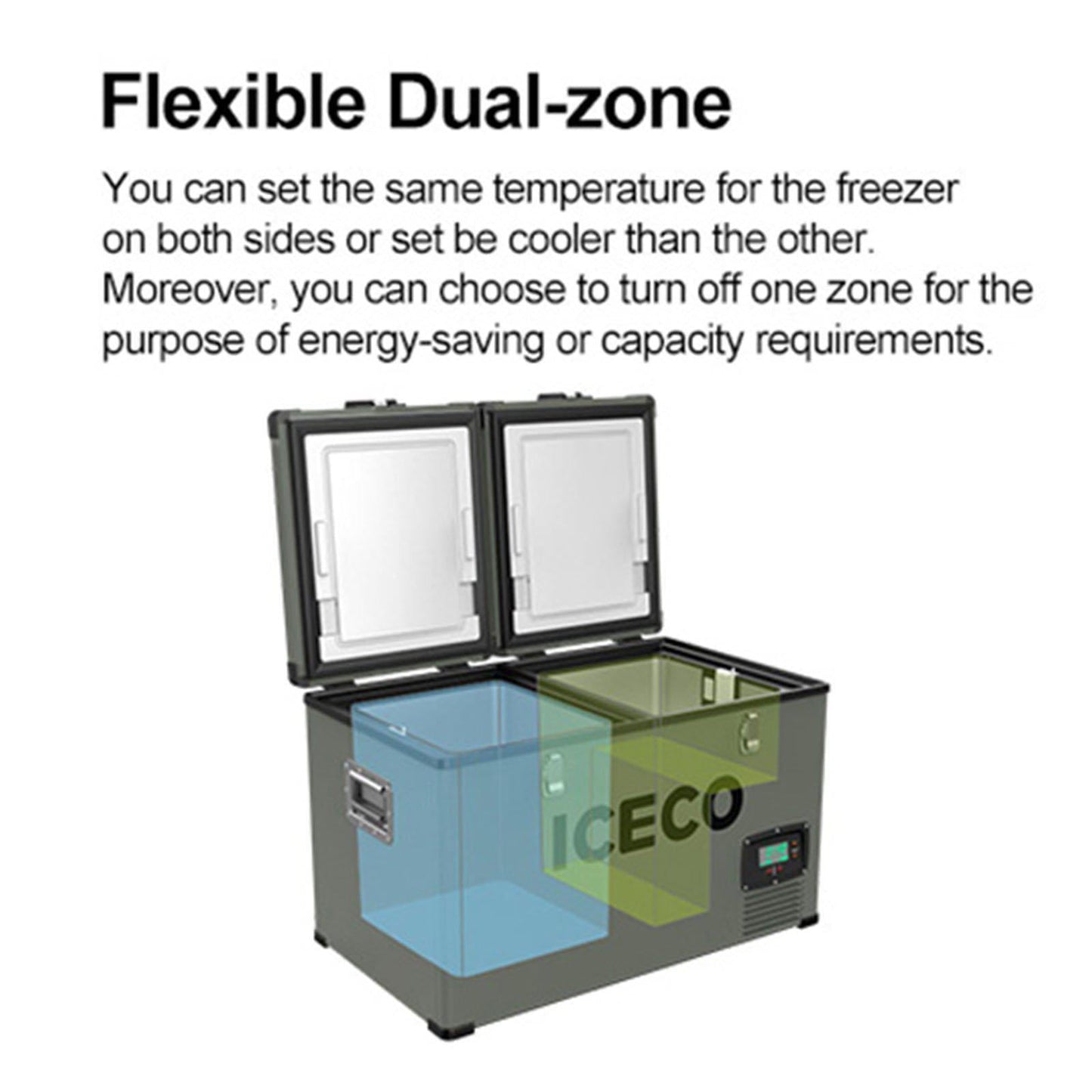 ICECO 63.4QT VL60 Dual 12V Portable Freezer Refrigerator