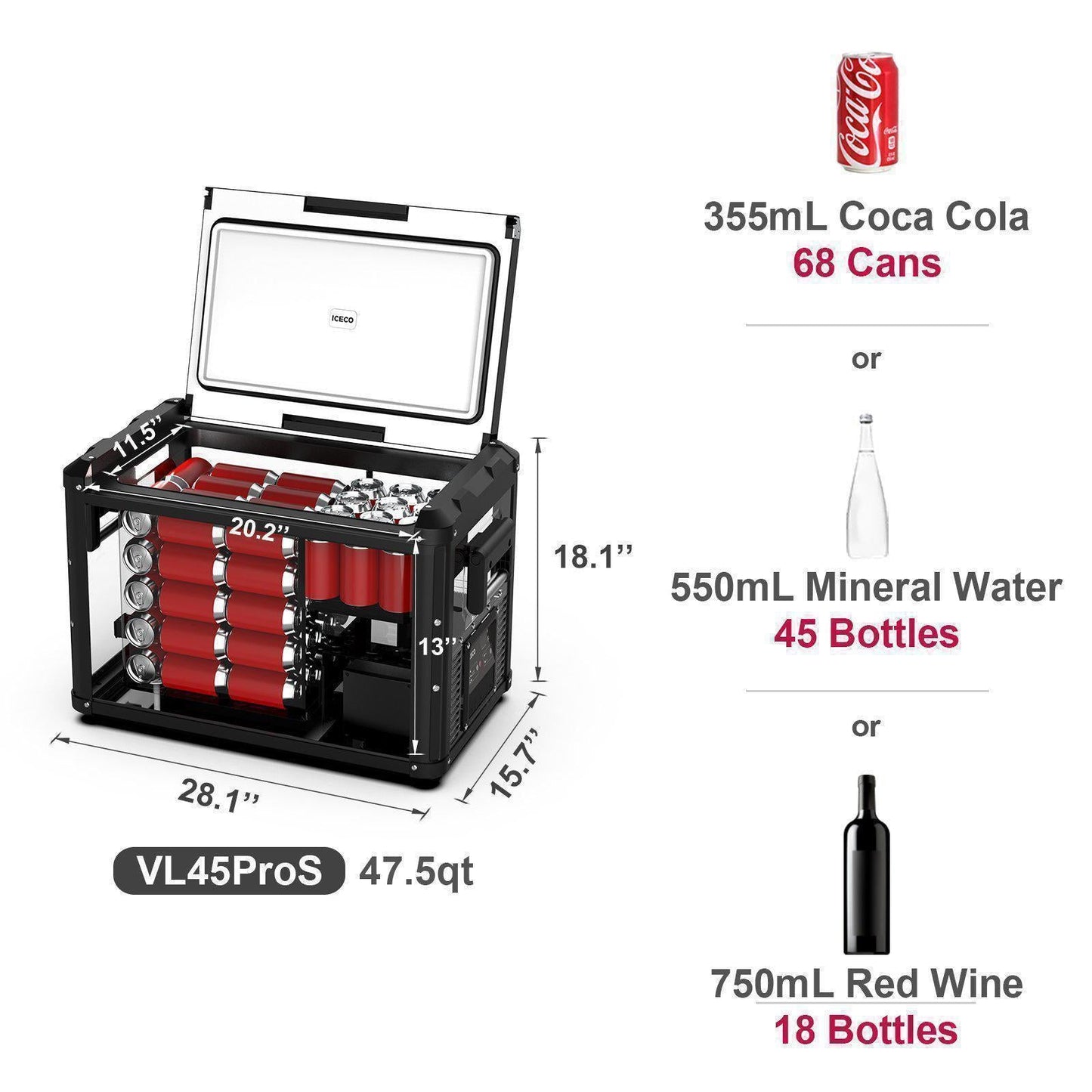 ICECO VL45ProS Single Zone Portable Fridge Freezer