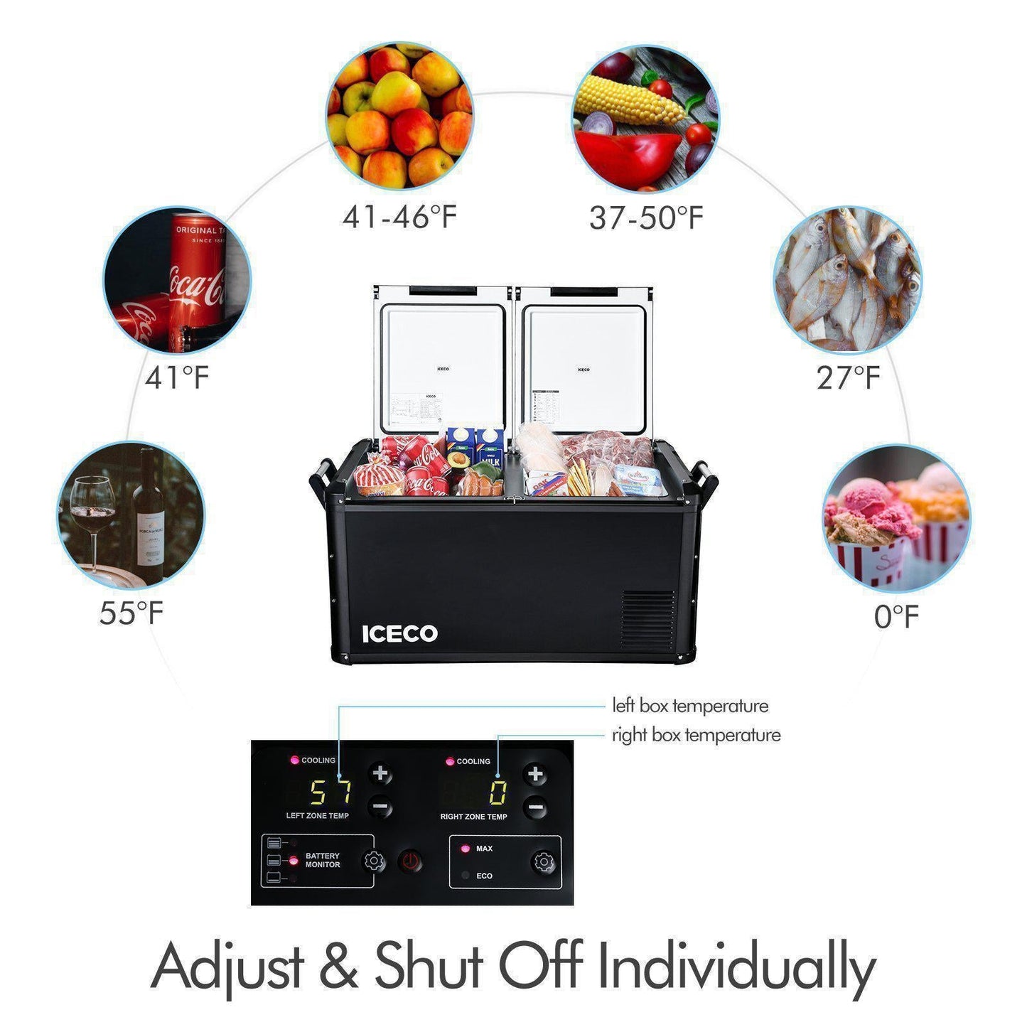 ICECO VL75ProD 75L 12V Portable Fridge Freezer