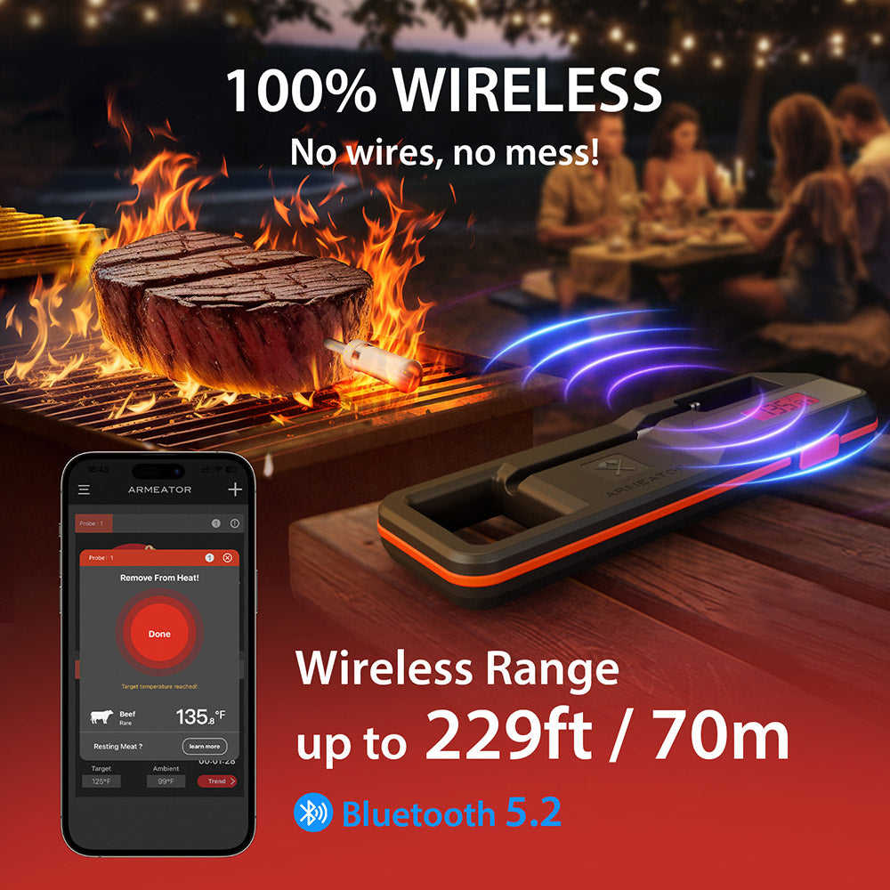 Armeator A1 Wireless Bluetooth Meat Thermometer