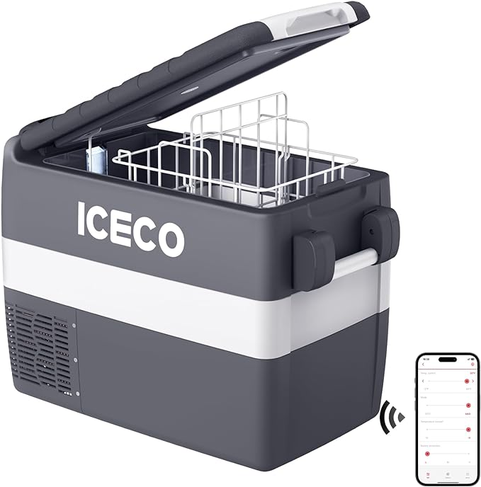 ICECO 30L-50L JP Series 12V APP Controlled Single Zone Portable Fridge Freezer