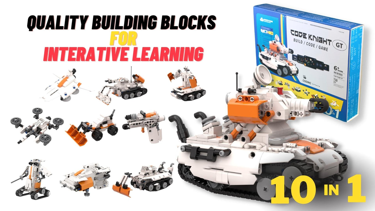 Coding Knight 10-in-1 App Controlled Drawing Car for Kids 6+ Years Old