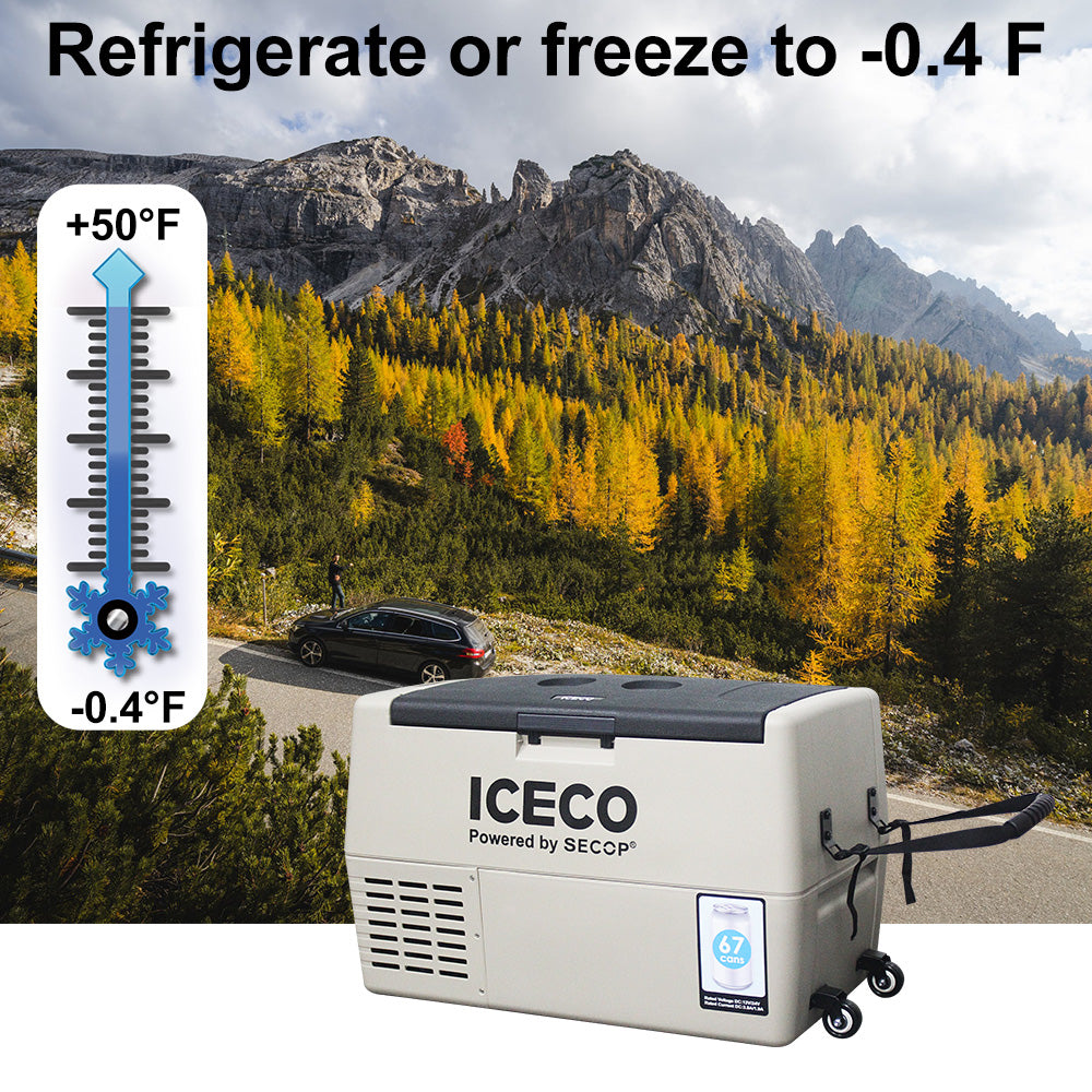 ICECO TR45 Portable Refrigerator Freezer, Freezes from 0 to 50 degrees, Powered by SECOP