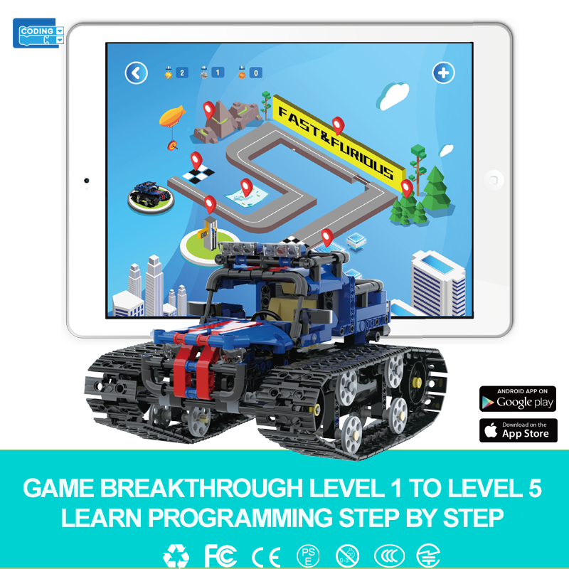 iHoneyComb Code Knight App-Controlled Self Build Jeep for Kids 6+ Years Old